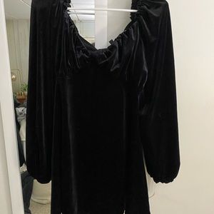 missguided milkmaid velvet dress